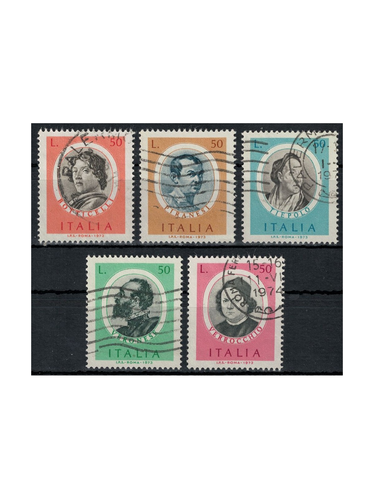 ITALY 1973 Illustrious Men 5v us
