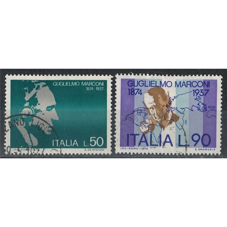 ITALY 1974 Guglielmo Marconi 2v us