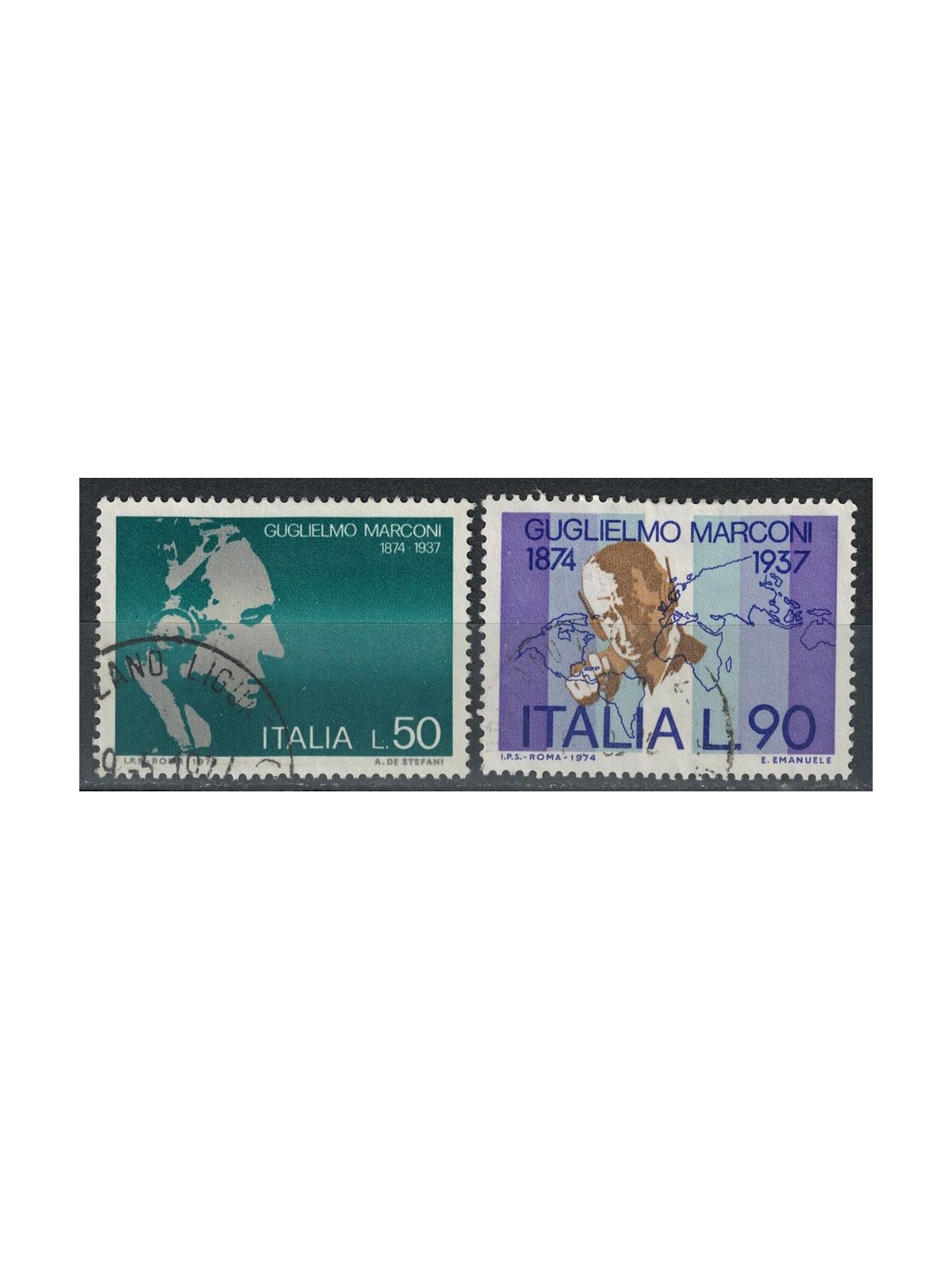 ITALIA 1974 Guglielmo Marconi 2v us