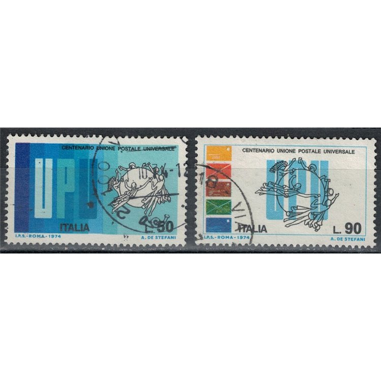 ITALIA 1974 Unione Postale Universale 2v us