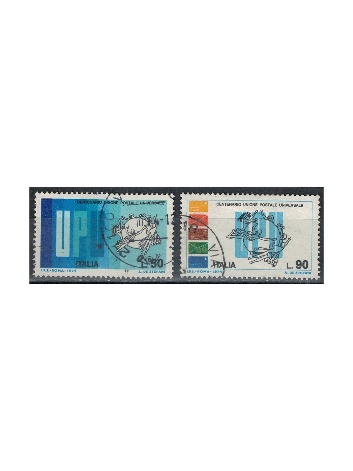 ITALY 1974 Universal Postal Union 2v us