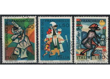 ITALIA 1974 Giornata del francobollo 3v us