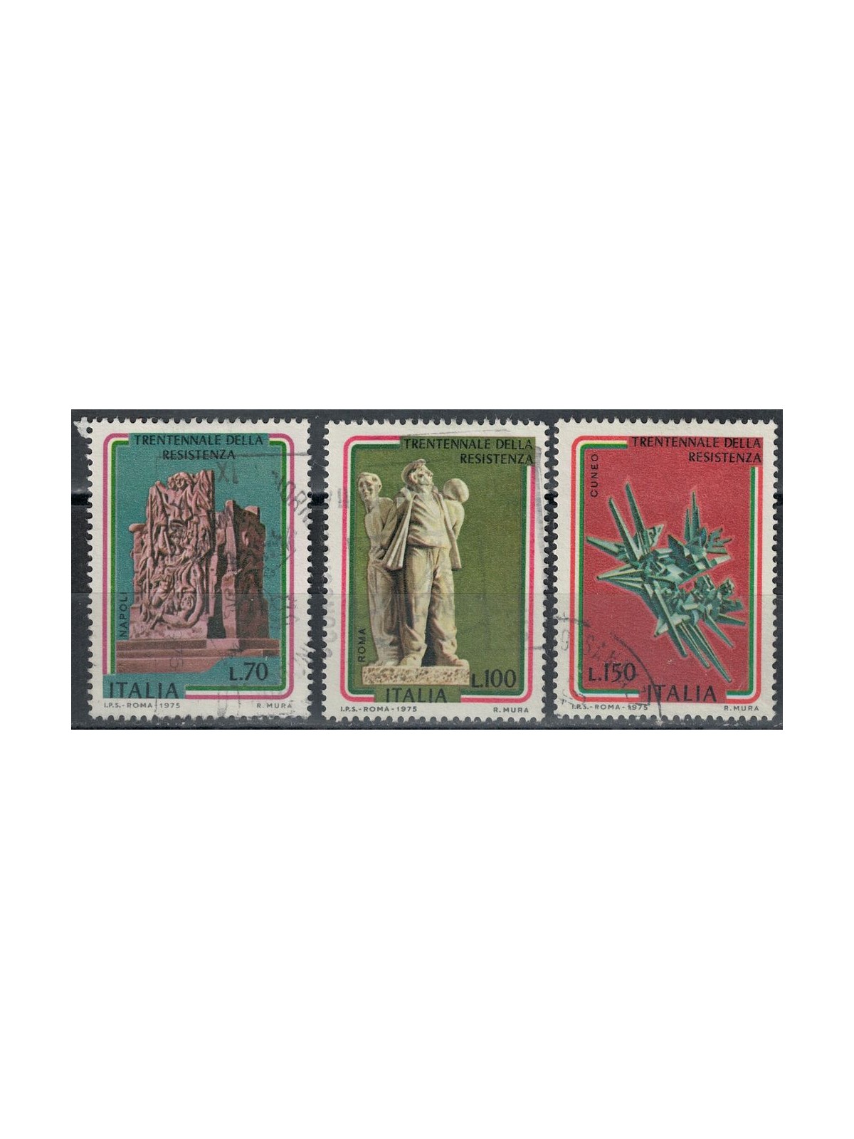 ITALIA 1975 Anniversario della Resistenza 3v us