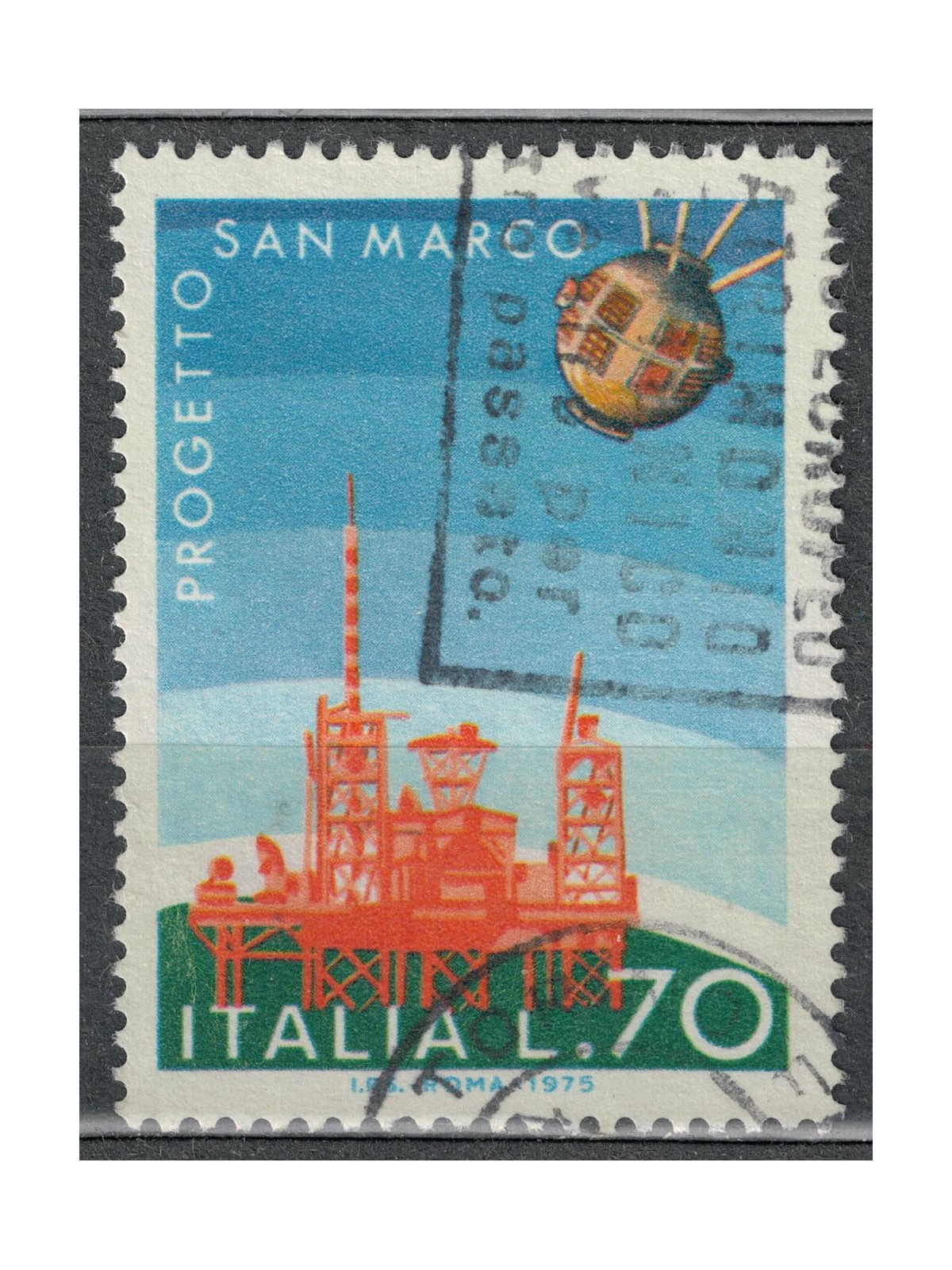 ITALY 1975 Italian space enterprises us