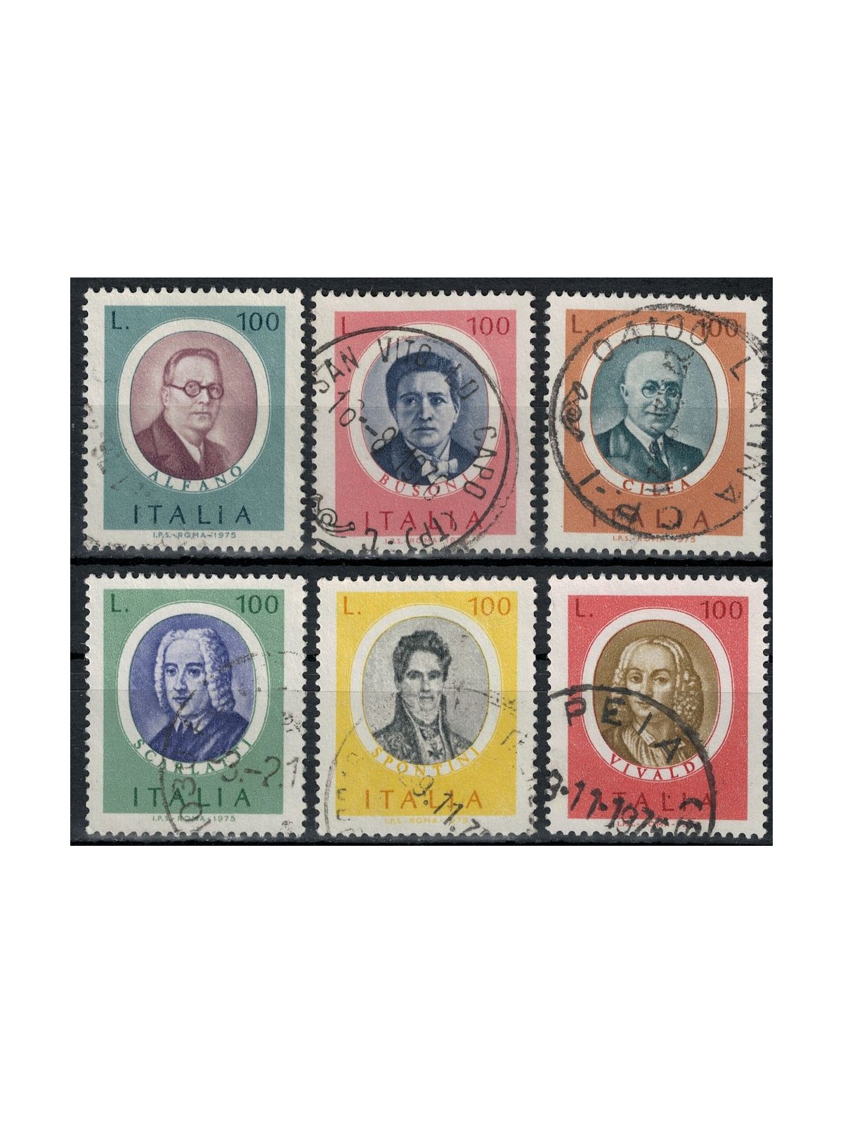 ITALIA 1975 Uomini illustri 6v us