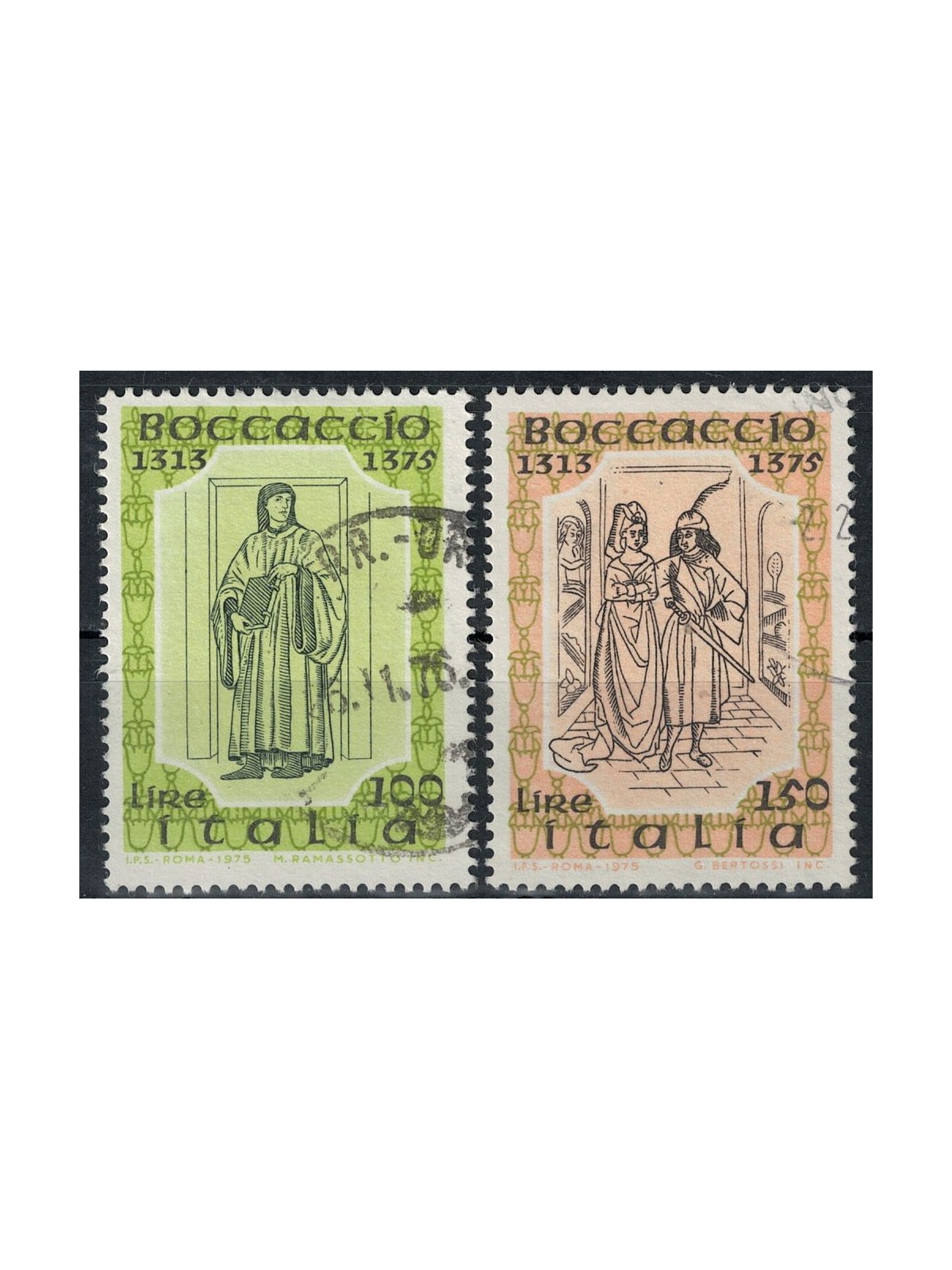 ITALY 1975 Giovanni Boccaccio 2v us