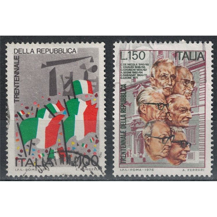 ITALY 1976 Anniversary of the Republic 2v us