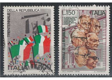 ITALY 1976 Anniversary of the Republic 2v us