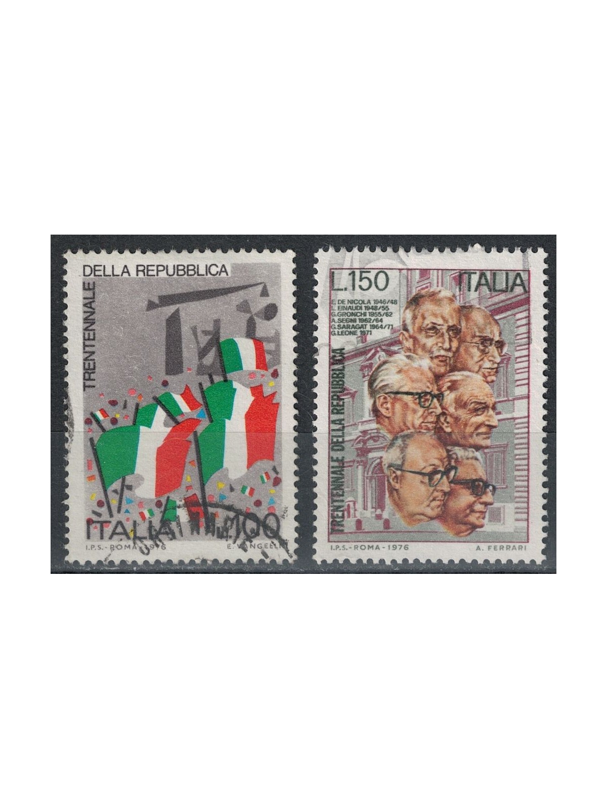 ITALIA 1976 Anniversario della Repubblica 2v us