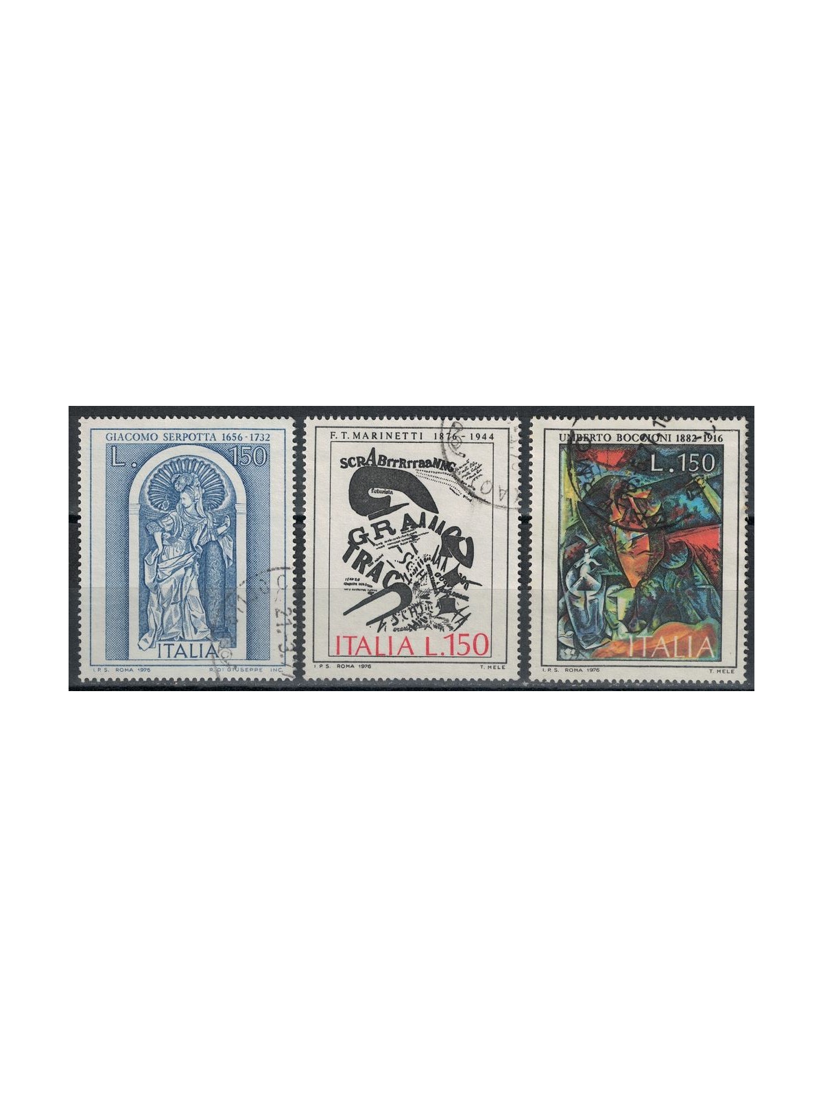 ITALY 1976 Art 3v us