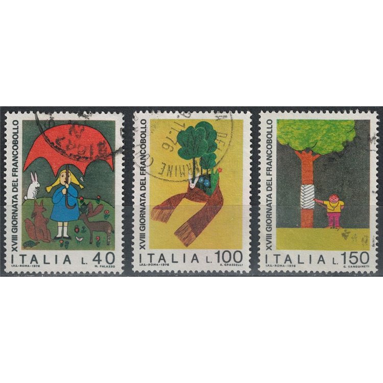 ITALIA 1976 Giornata del francobollo 3v us