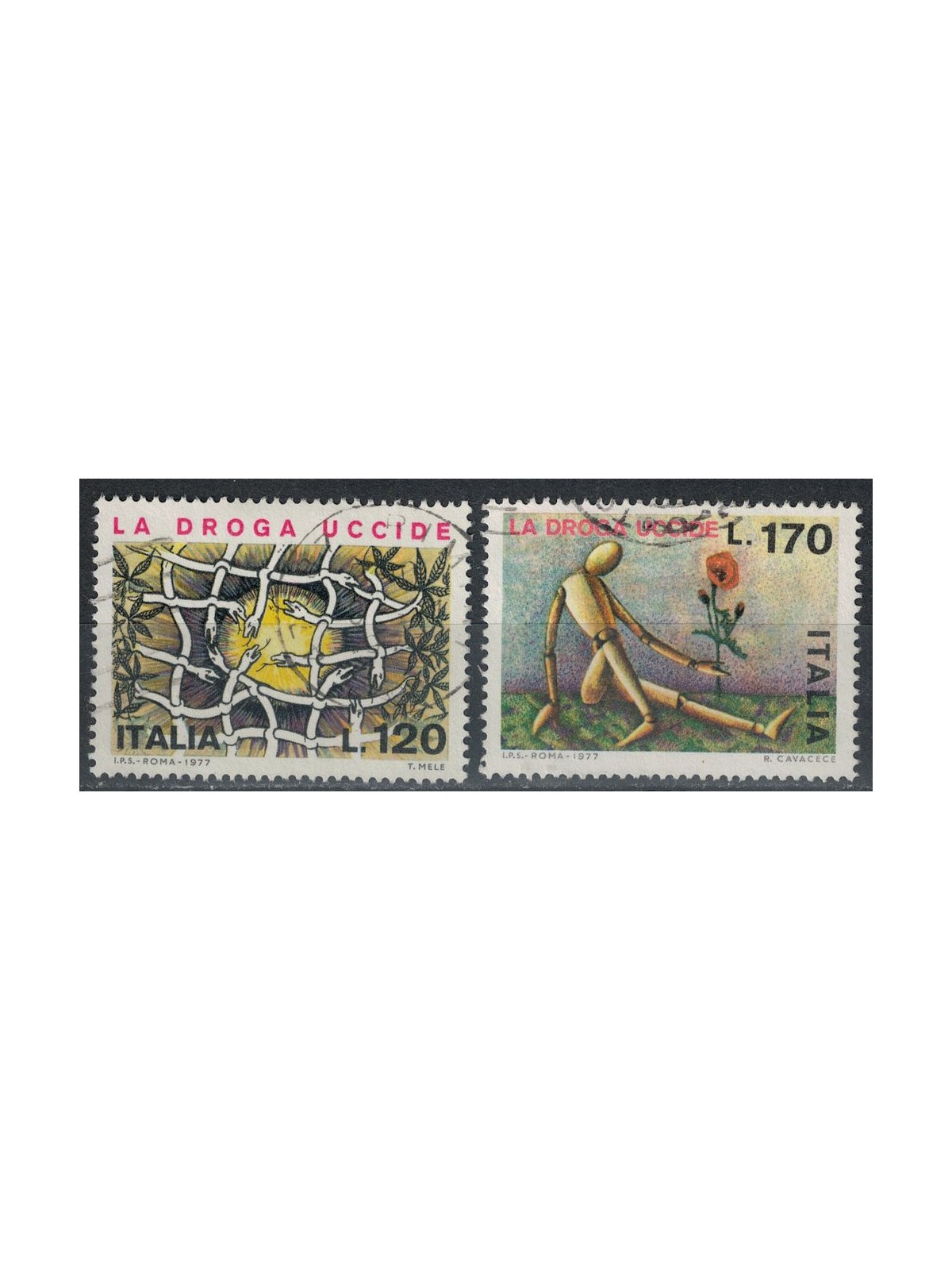 ITALY 1977 Campaign against drugs 2v us