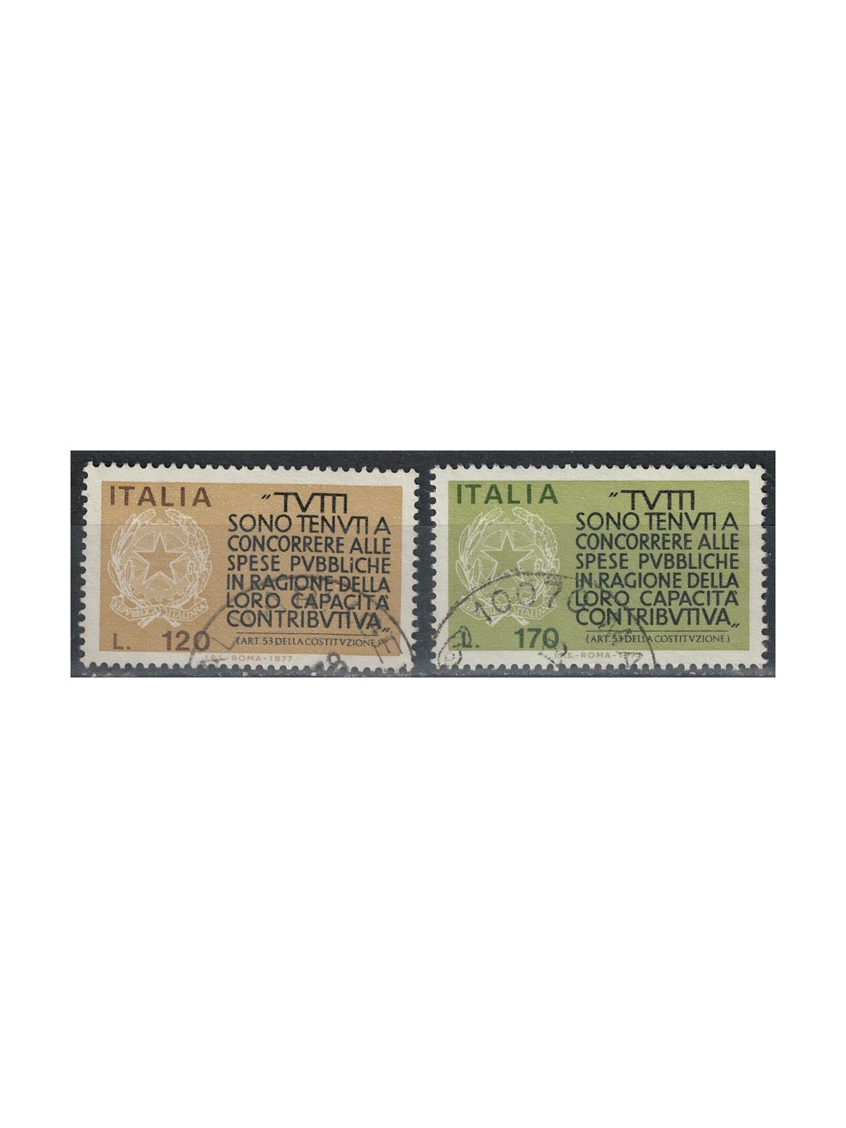 ITALY 1977 Contributory Loyalty 2v us