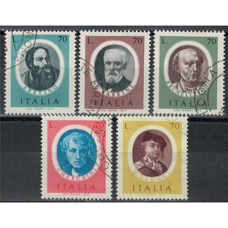 ITALY 1977 Illustrious Men 5v us