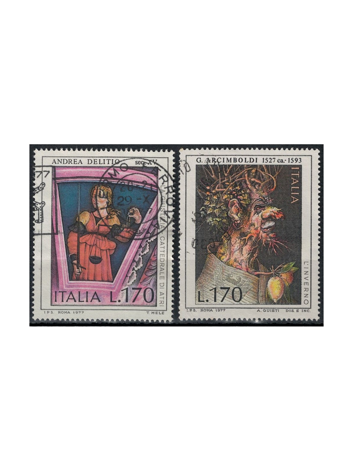 ITALY 1977 Art 2v us