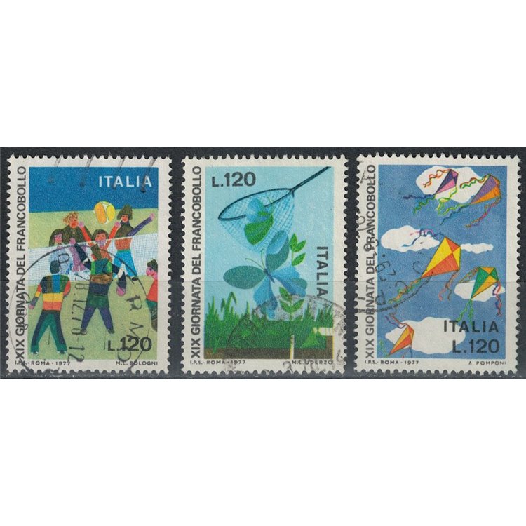 ITALIA 1977 Giornata del francobollo 3v us