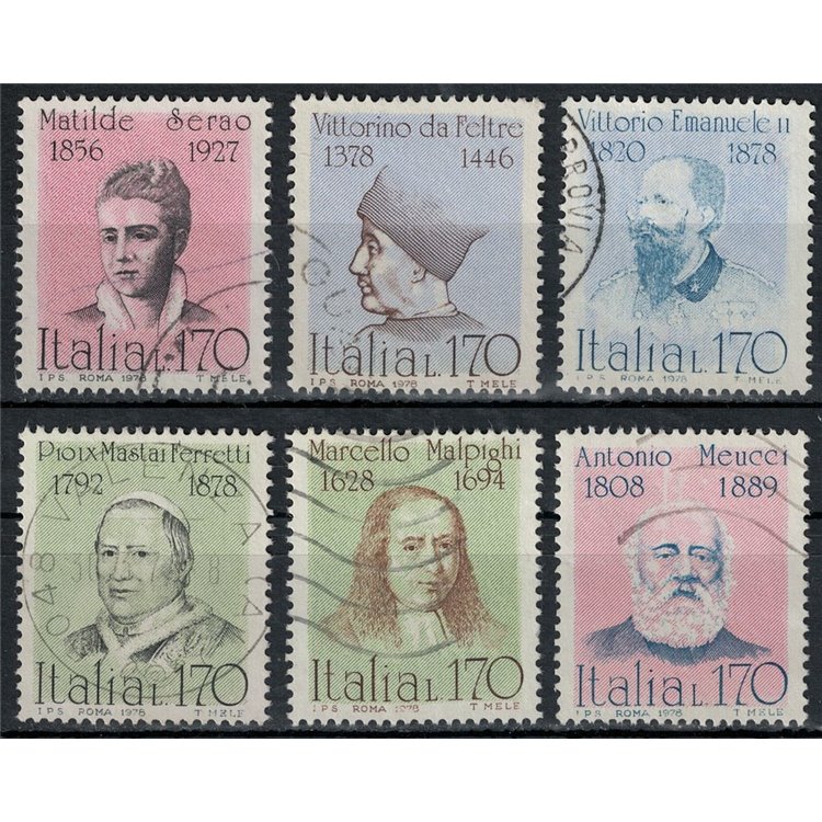 ITALIA 1978 Uomini illustri 6v us
