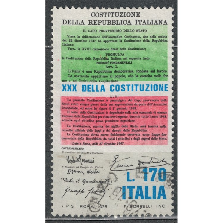 ITALY 1978 Constitution of the Republic us