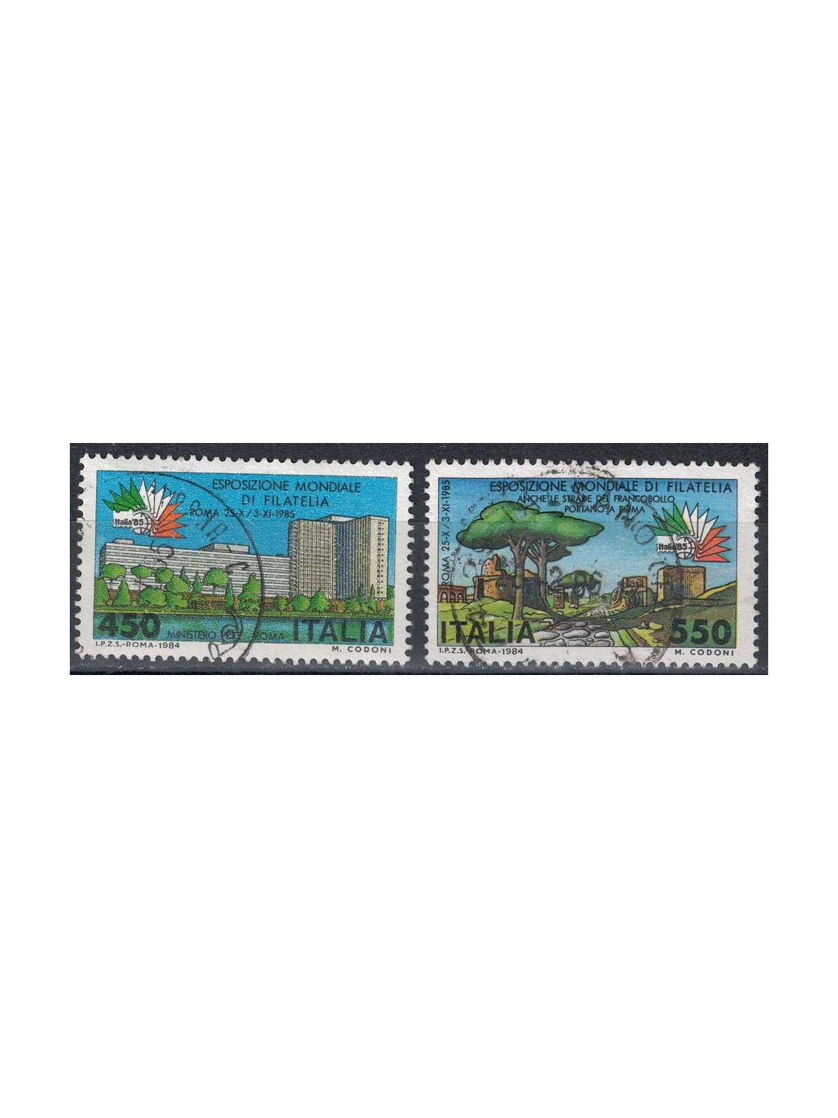 ITALIA 1984 Esposizione di filatelia 2v us