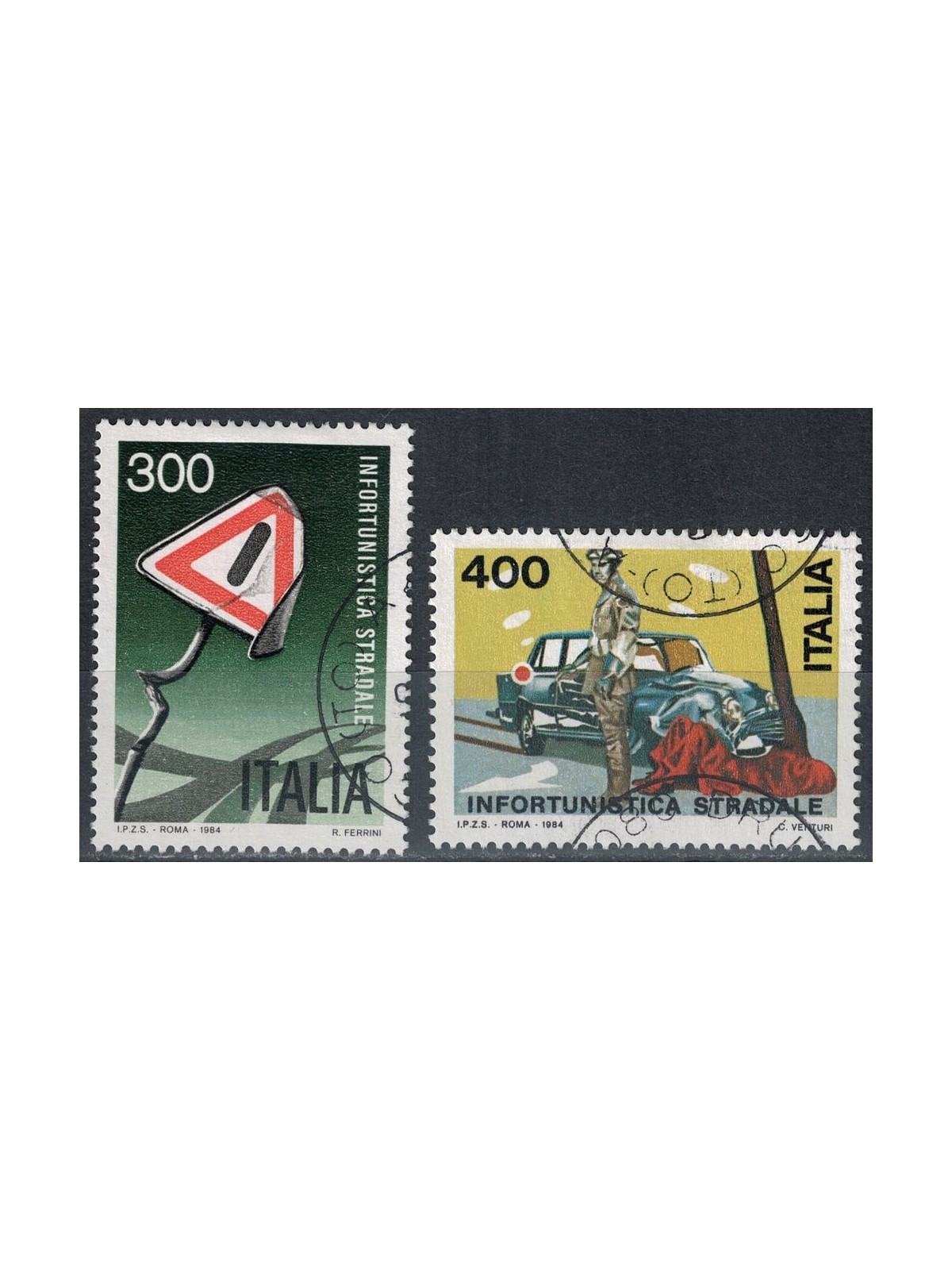 ITALY 1984 Road accident 2v us
