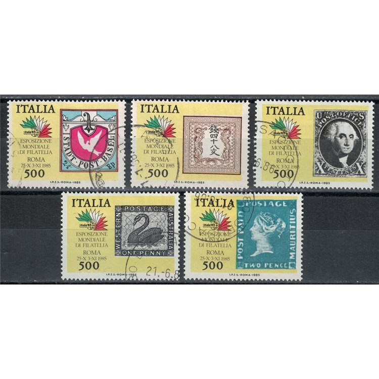 ITALIA 1985 Francobolli dei 5 continenti 5v us