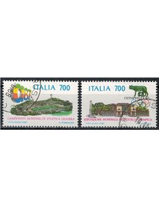 ITALIA 1987 Atletica leggera 2v us