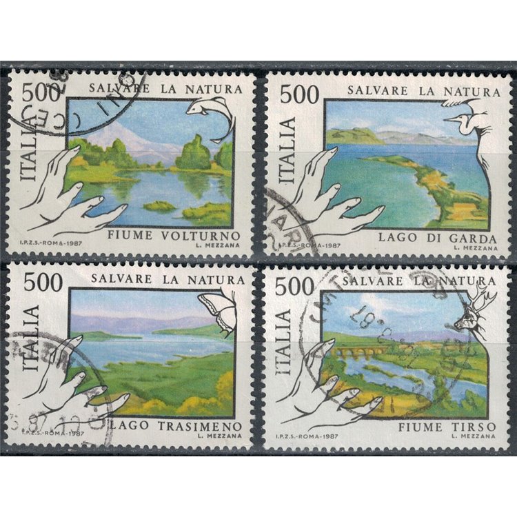 ITALY 1987 Lakes and Rivers 4v us