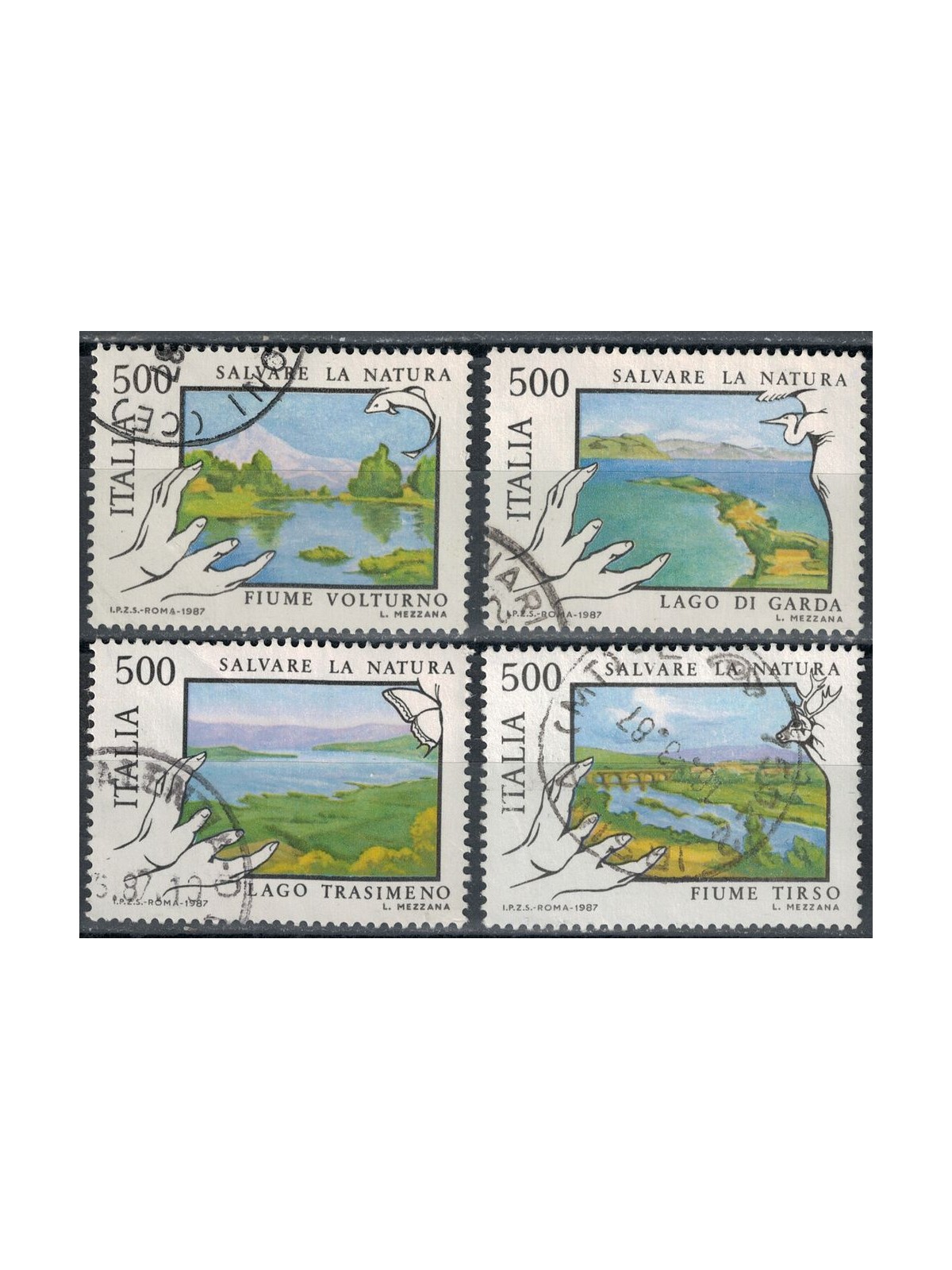ITALY 1987 Lakes and Rivers 4v us