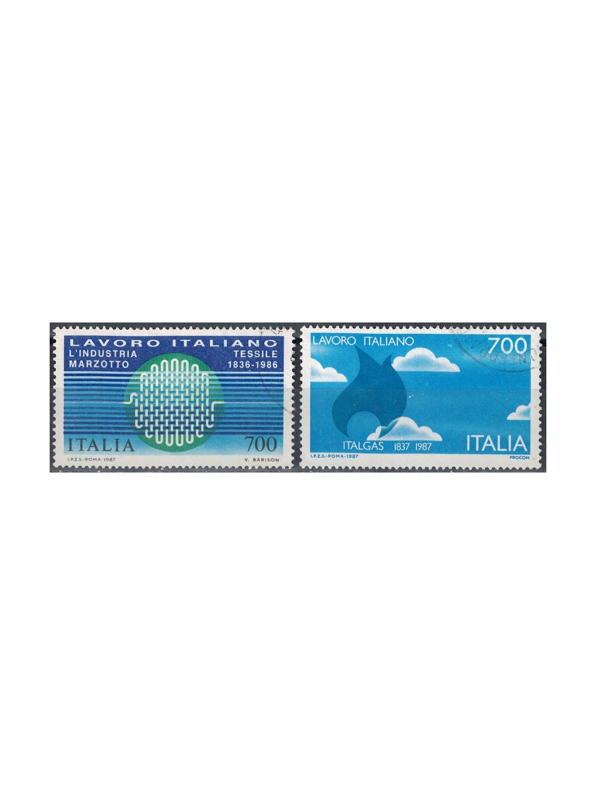 ITALY 1987 Italian work 2v us