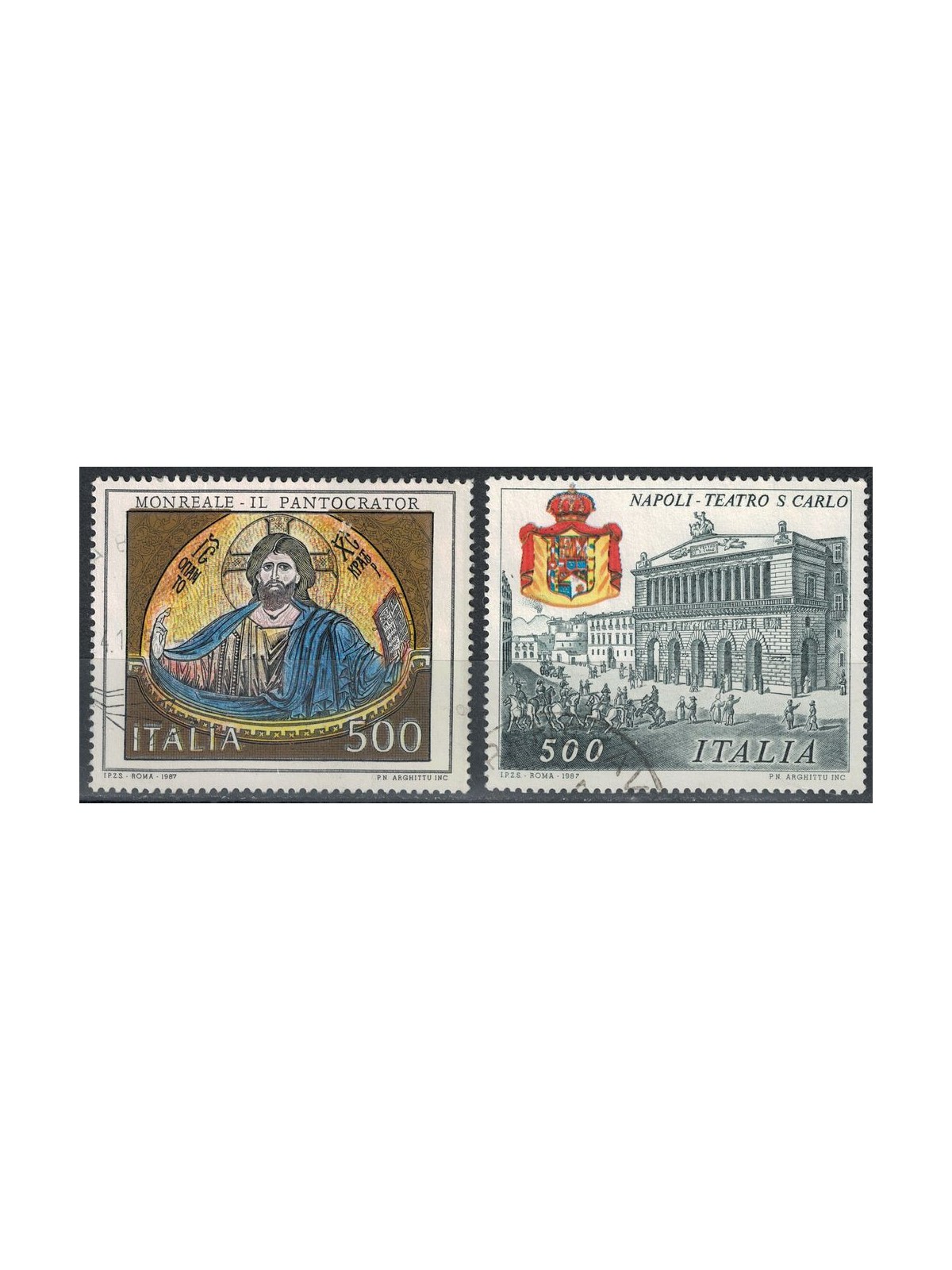 ITALIA 1987 Pantocrator e Teatro San Carlo 2v us
