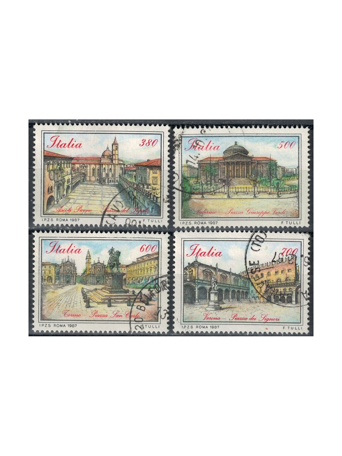 ITALY 1987 Italian Squares 4v us