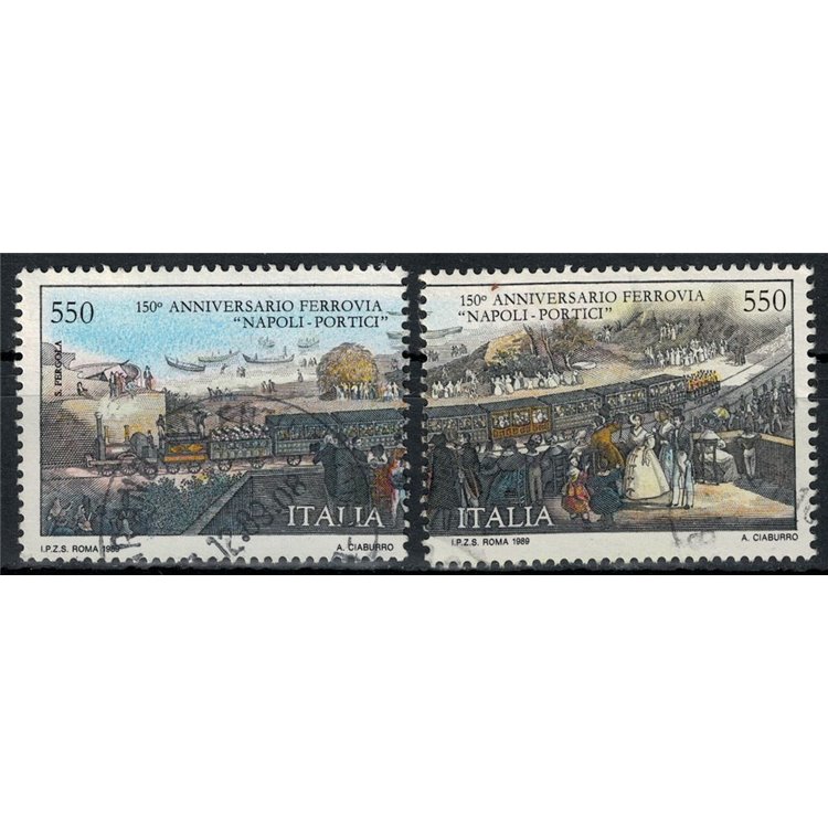 ITALY 1989 Naples-Portici Railway 2v us