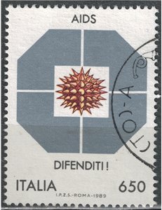 ITALIA 1989 Lotta contro l'AIDS  us