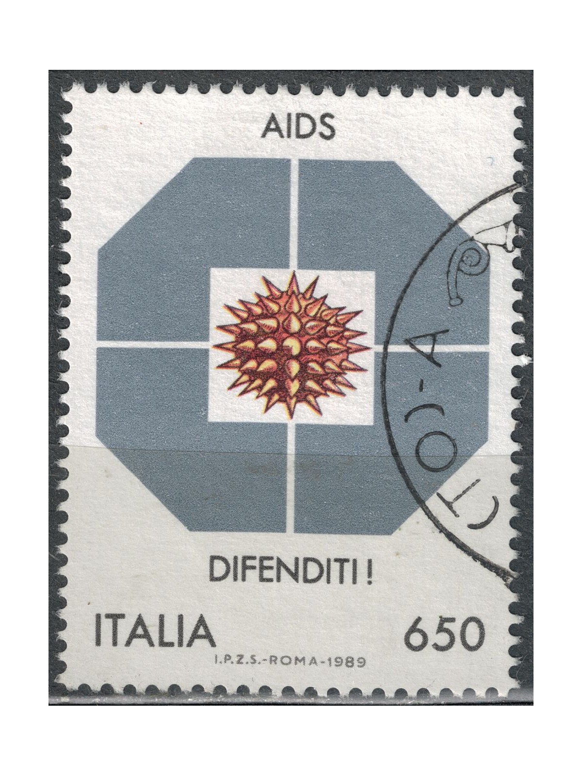 ITALIA 1989 Lotta contro l'AIDS  us