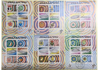 ITALIA 1990 Coppa del mondo di calcio 6 BF us