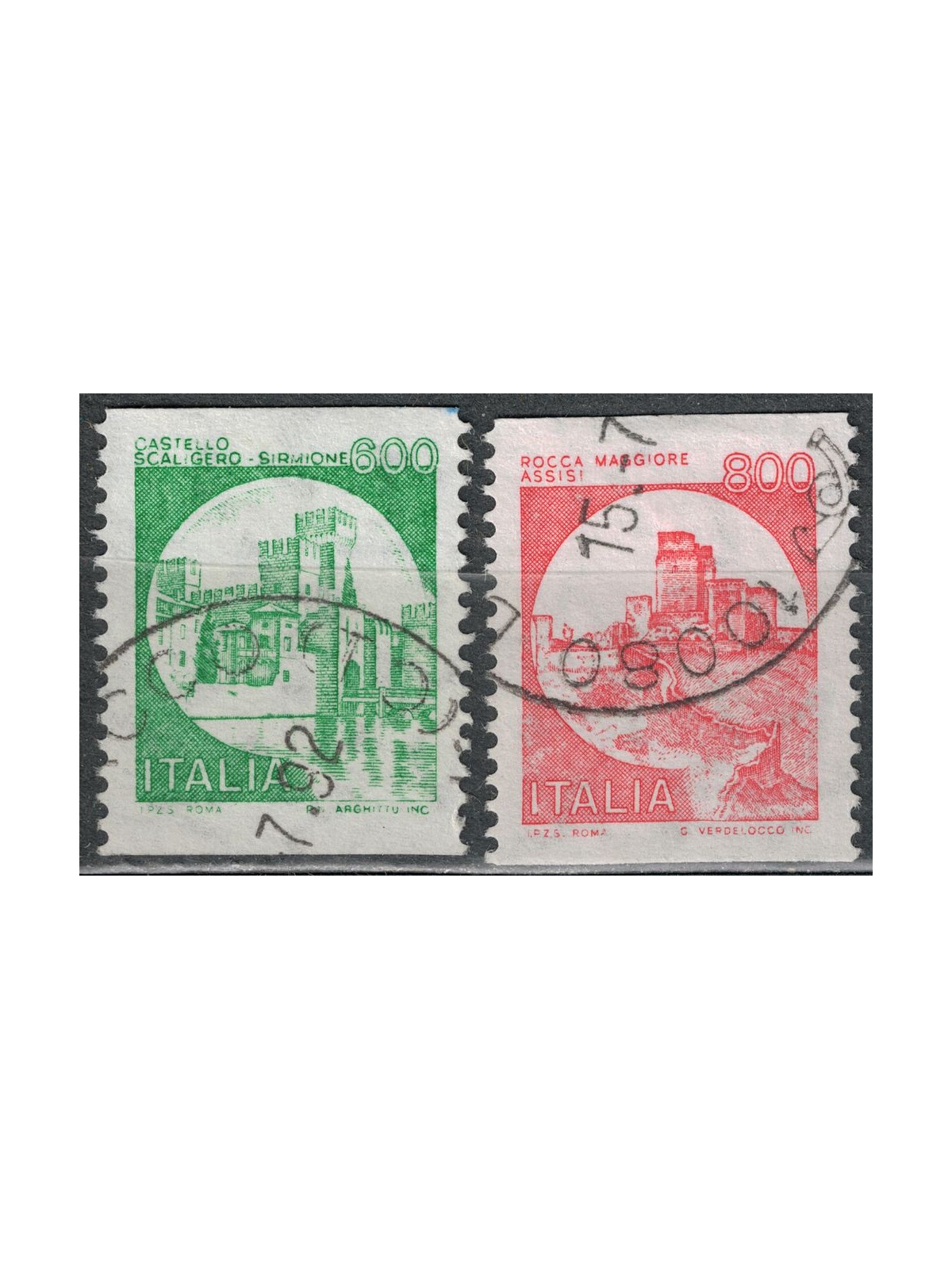 ITALIA 1991 Castelli da bobina 2v us