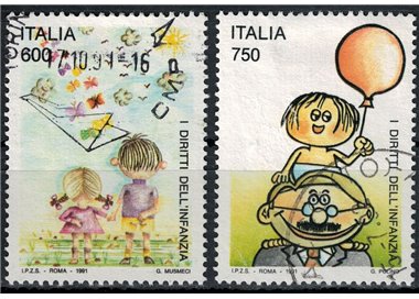 ITALY 1991 Children's Rights 2v us