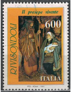 ITALY 1991 Rivisondoli Nativity Scene us