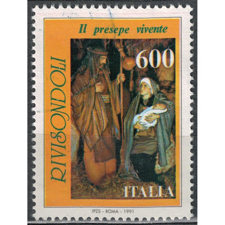 ITALY 1991 Rivisondoli Nativity Scene us