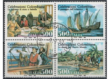 ITALIA 1992 Celebrazioni colombiane 4v in blocco us