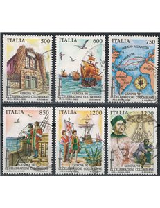 ITALIA 1992 Celebrazioni colombiane 6v us