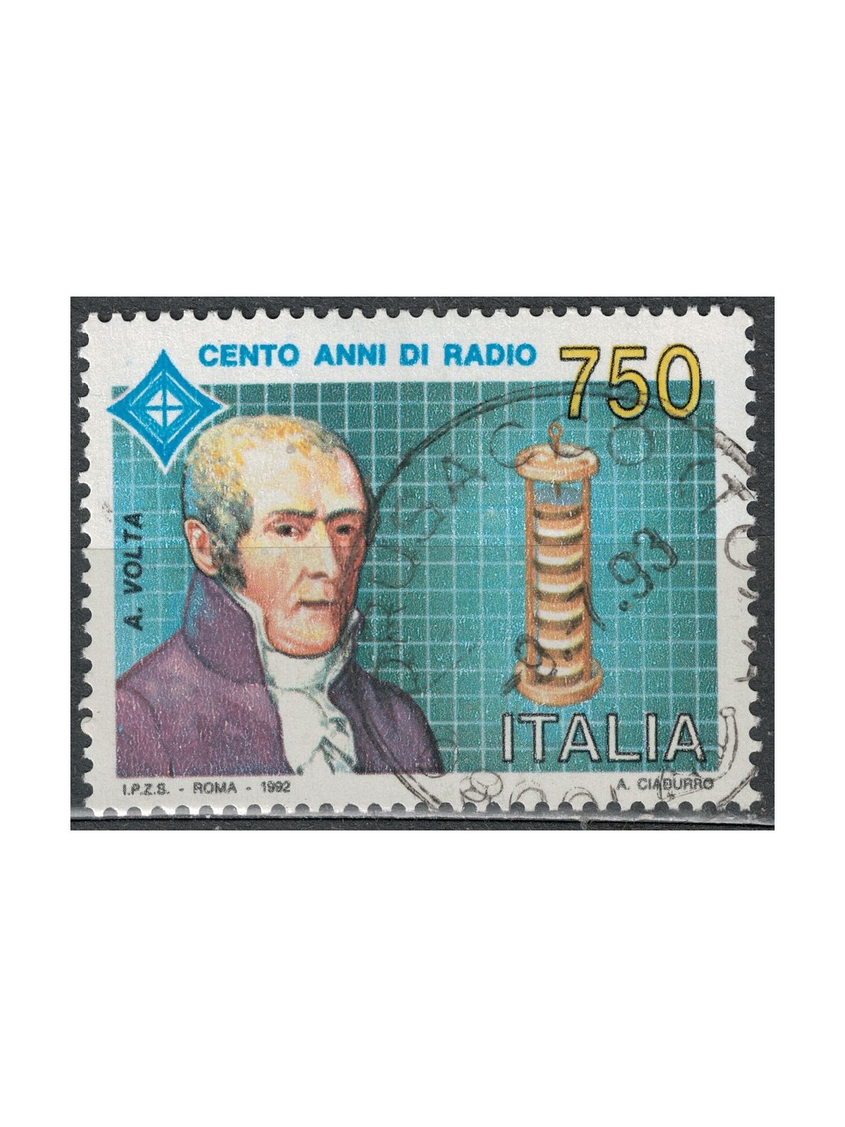 ITALIA 1992 Centenario della radio us