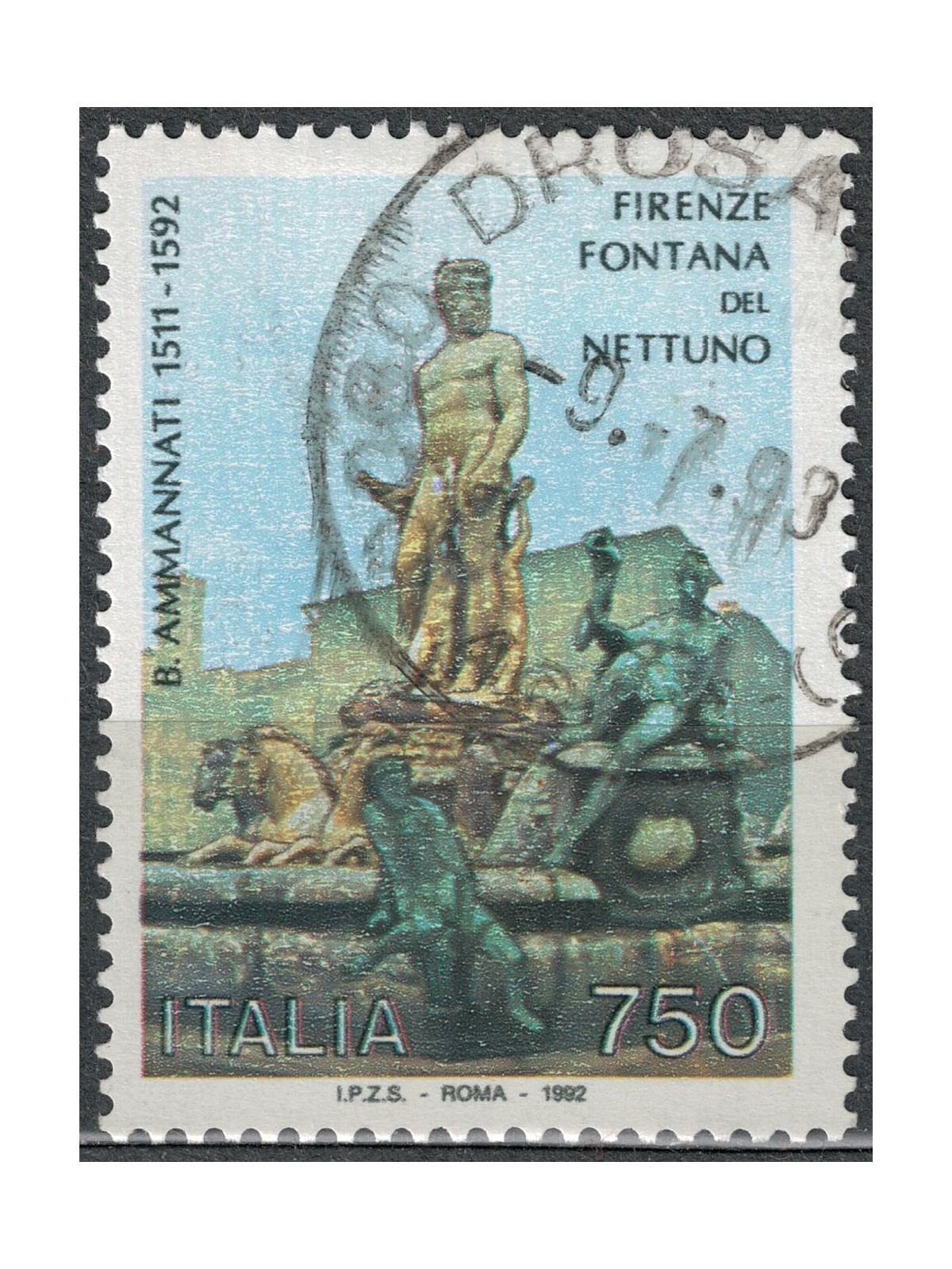 ITALIA 1992 Fontana del Nettuno us
