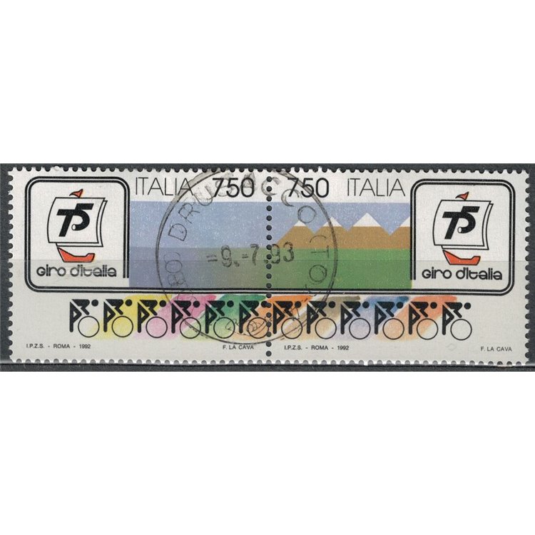 ITALIA 1992 Giro ciclistico d'Italia 2v in coppia us