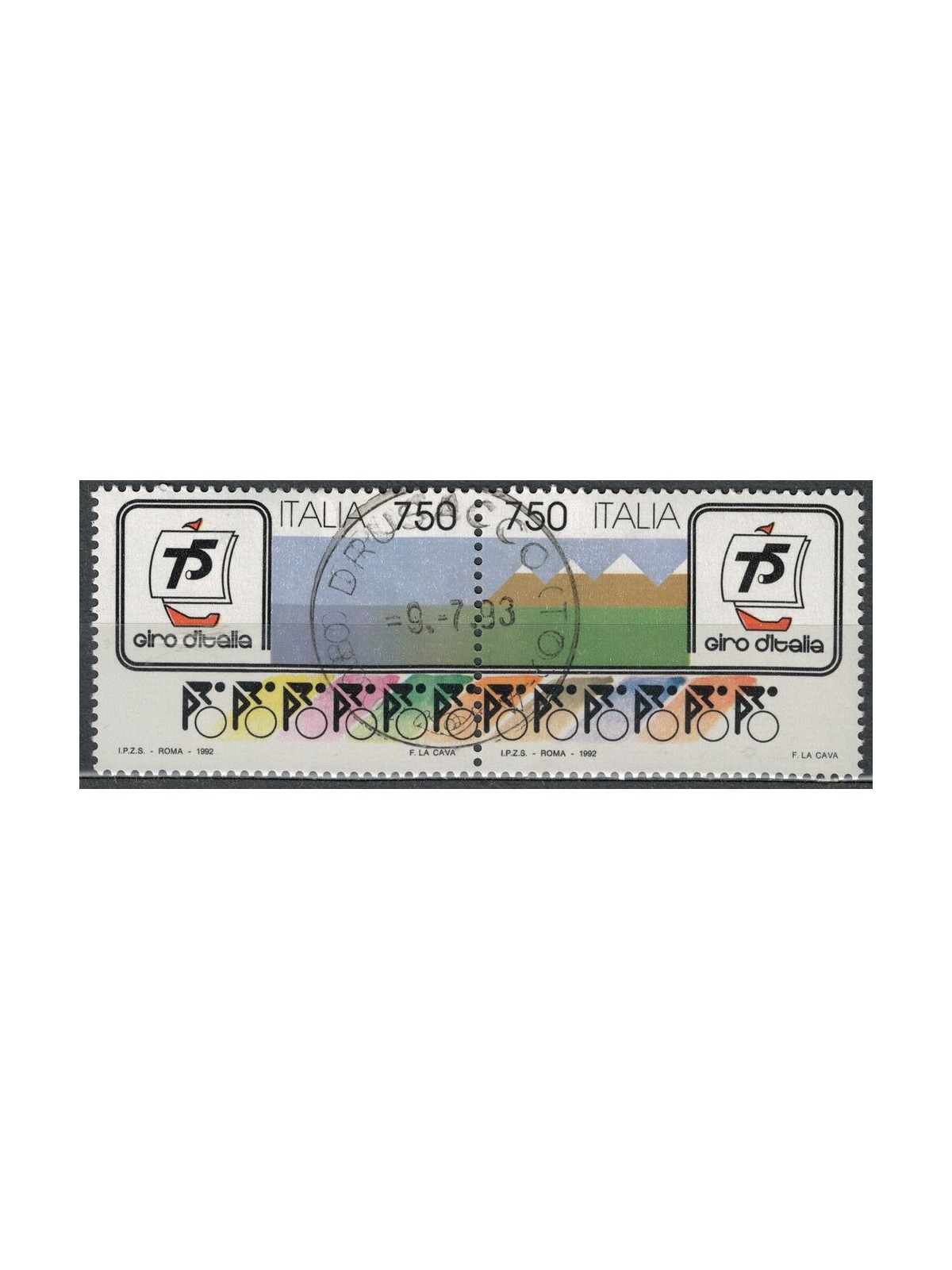 ITALIA 1992 Giro ciclistico d'Italia 2v in coppia us