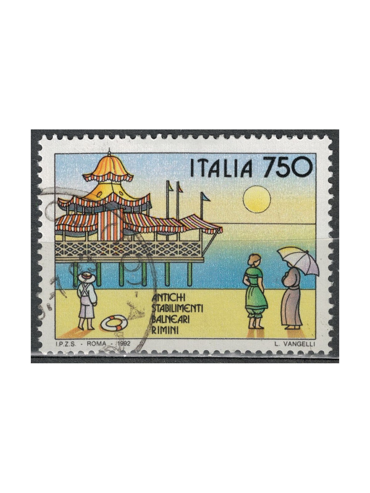 ITALY 1992 Rimini beach resorts us