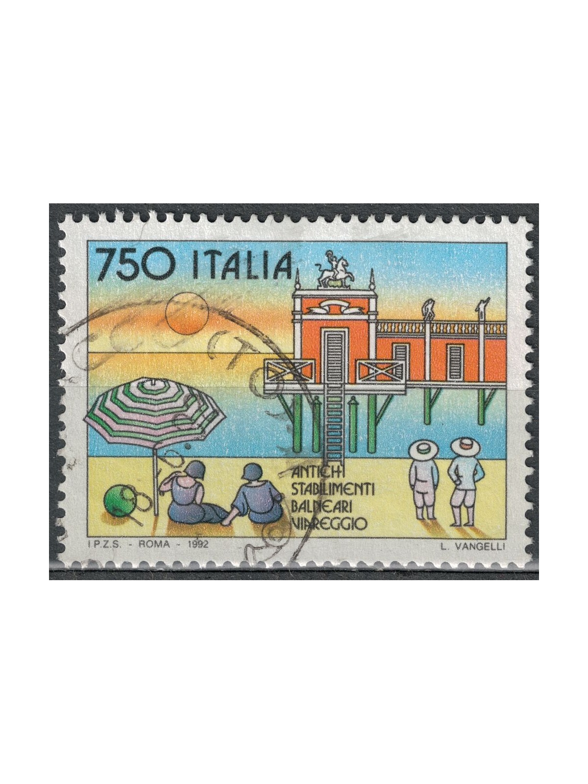 ITALY 1992 Beach resorts Viareggio us