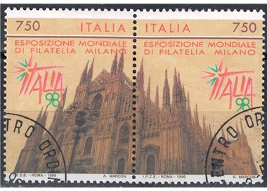 ITALIA 1996 Esposizione di filatelia 2v in coppia us