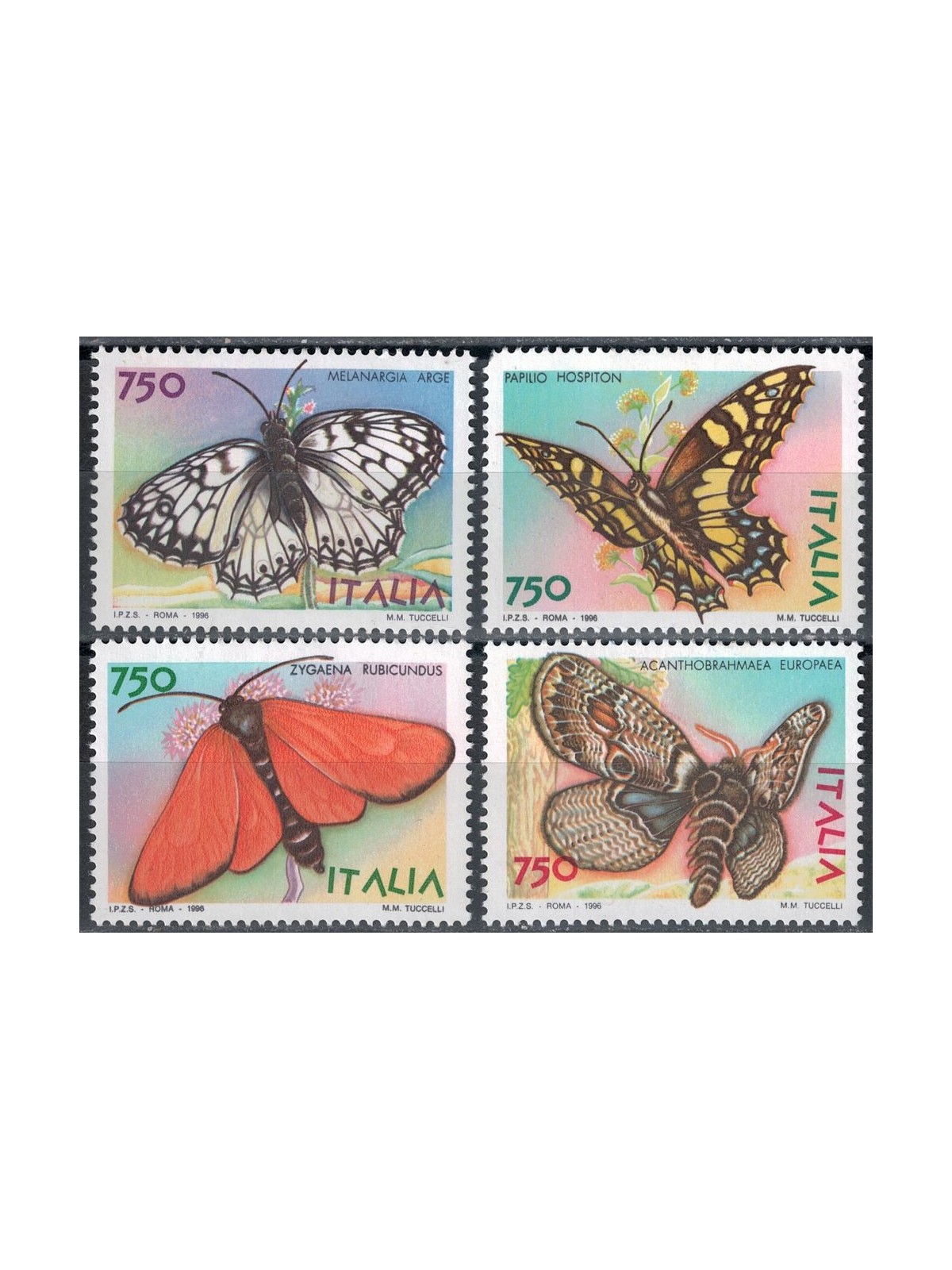 ITALIA 1996 Farfalle 4v us