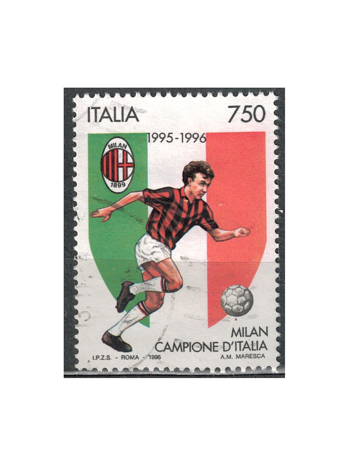 ITALY 1996 Milan champion of Italy us
